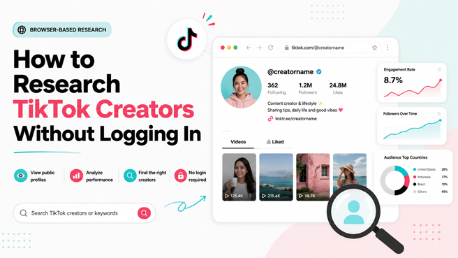 How to Research TikTok Creators Without Logging In